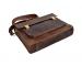 New Men's Vintage Genuine Crazy Horse Leather Travel School Book Bag New